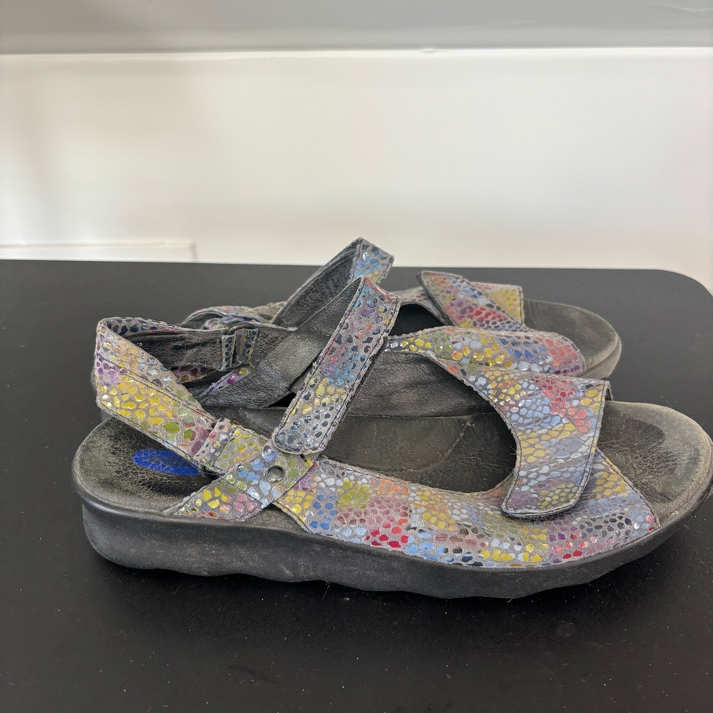 Wolky Pichu Slingback Sandals, Multicolor, Size 41 / 10.5